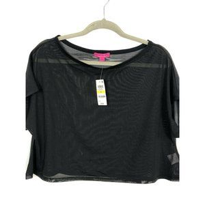 Material Girl Active NWT Medium Crop Top Black